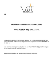 VULX FUSION BBQ Handleiding