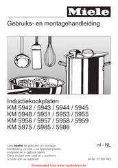 Miele KM 5948 Gebruiks- En Montagehandleiding