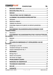 Powerplus POWDPG75380 Gebruiksaanwijzing