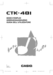 Casio CTK-481-FDI-1 Gebruiksaanwijzing