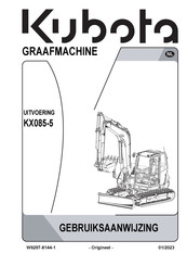 Kubota KX085-5 Gebruiksaanwijzing