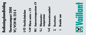 Vaillant Thermocompact 2000 VC 255 E Bedieningshandleiding