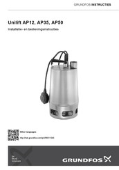 Grundfos Unilift AP12 Installatie- En Bedieningsinstructies
