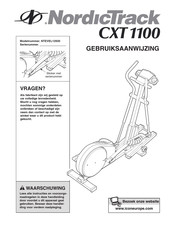 NordicTrack CXT1100 Gebruiksaanwijzing