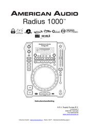 American Audio Radius 1000 Gebruikershandleiding