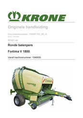 Krone Fortima V 1800 Handleiding