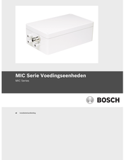 Bosch Security MIC Series Installatiehandleiding