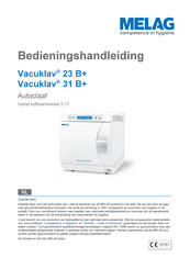 MELAG Vacuklav 31 B+ Bedieningshandleiding