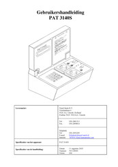 Nieaf-Smitt PAT 3140S Gebruikershandleiding