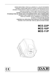 DAB MCE-22/P Instructies Voor Installatie En Onderhoud