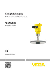 Vega VEGABAR 81 Handleiding