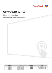 ViewSonic VPC27-W55-O2-1B Snelle Gebruikershandleiding