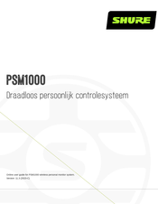 Shure PSM1000 Gebruiksaanwijzing