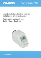 Daikin Home Controls EKRRVATR2BA Uitgebreide Handleiding Voor De Installateur En De Gebruiker