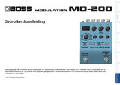 Boss Modulation MD-200 Gebruikershandleiding