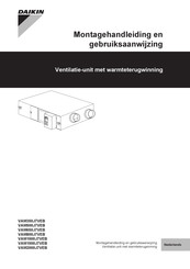 Daikin VAM350J7VEB Montagehandleiding En Gebruiksaanwijzing