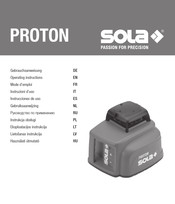 Sola Proton Gebruiksaanwijzing