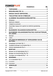 Powerplus POWDP3510 Gebruiksaanwijzing