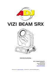 ADJ VIZI BEAM 5RX Gebruikershandleiding