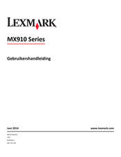 Lexmark MX910 Series Gebruikershandleiding