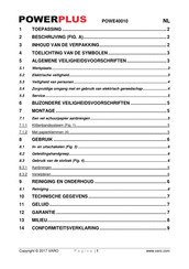 Powerplus POWE40010 Gebruiksaanwijzing