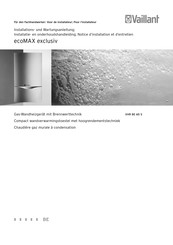 Vaillant ecoMAX exclusiv VHR BE 65 S Installatie- En Onderhoudshandleiding