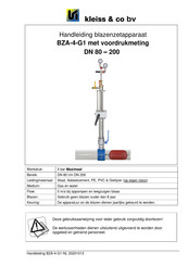 kleiss & co BZA-4-G1 Handleiding