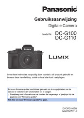 Panasonic Lumix DC-G100 Gebruiksaanwijzing