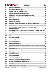 Powerplus POWESET1 Gebruikershandleiding