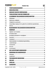 Powerplus POWX1700 Gebruiksaanwijzing