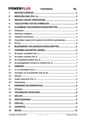 Powerplus POWE80030 Gebruikershandleiding