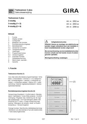 Gira 2052 Series Gebruiksaanwijzing