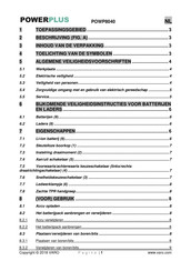 Powerplus POWP8040 Gebruiksaanwijzing