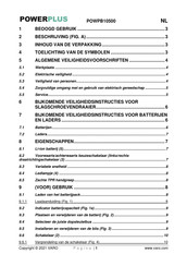 Powerplus POWPB10500 Gebruiksaanwijzing