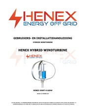 HENEX ENERGY OFF GRID HENEX VHWT-H 600W Gebruikers- En Installatiehandleiding