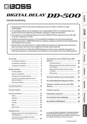 Boss DIGITAL DELAY DD-500 Gebruikershandleiding