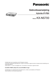 Panasonic KX-NS700 Gebruiksaanwijzing