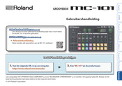 Roland mc-101 Gebruikershandleiding