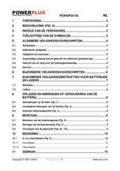 Powerplus POWDP35150 Gebruiksaanwijzing