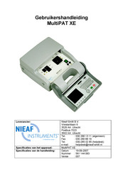 Nieaf Instruments MultiPAT XE Gebruikershandleiding
