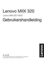 Lenovo MIIX 320 Gebruikershandleiding