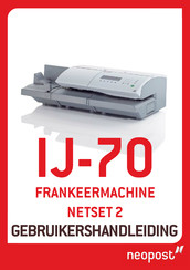 Neopost IJ-70 NETSET 2 Gebruikershandleiding