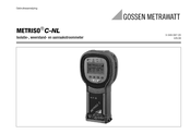 Gossen MetraWatt METRISO C Gebruiksaanwijzing