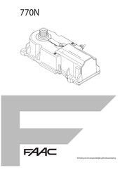 FAAC 770N Gebruiksaanwijzing