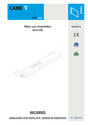 CAME AXL20DGS Handleiding Voor Installatie, Gebruik En Onderhoud