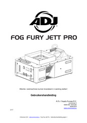 ADJ FOG FURY JETT PRO Gebruikershandleiding