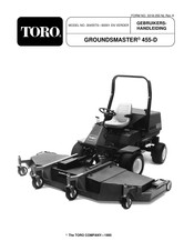 Toro GROUNDSMASTER 455-D Gebruikershandleiding