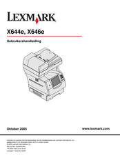 Lexmark X646e Gebruikershandleiding