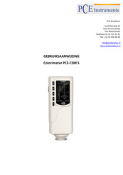 PCE Instruments PCE-CSM 5 Gebruiksaanwijzing