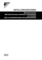 Daikin VAM150FC Installatiehandleiding